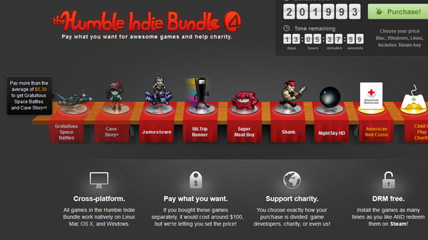 Já está a Decorrer o Humble Indie Bundle 4