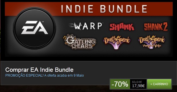 Poupa 70% no EA Indie Bundle