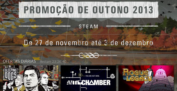 Steam: Arrancou a Promoção de Outono 2013