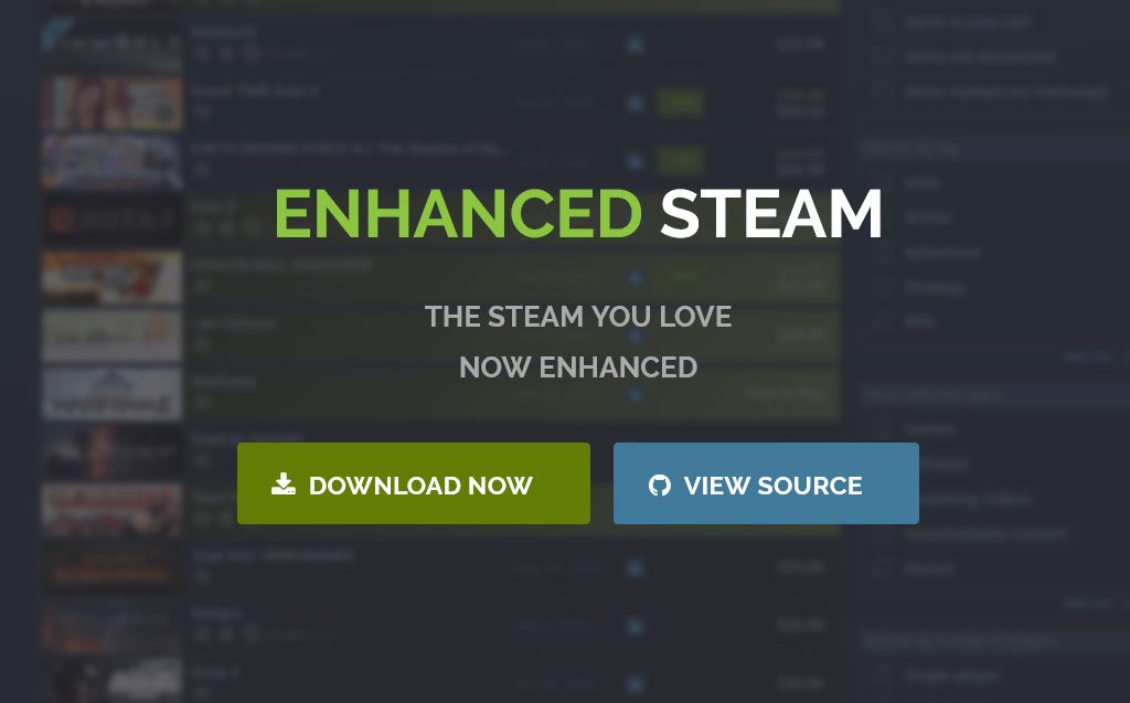Enhanced Steam: Melhora a Steam no Browser